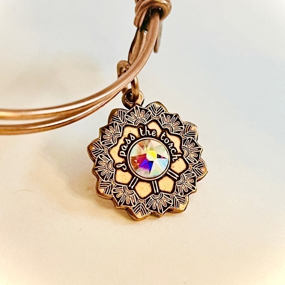 Alex and Ani "I Pass the Torch" Mother of the Bride Crystal Expandable Bracelet